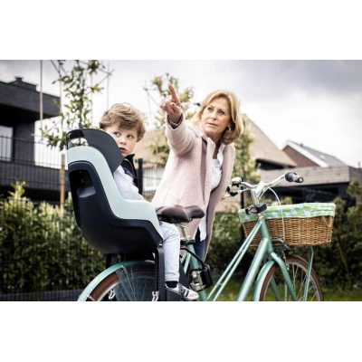 BOBIKE Fotelik rowerowy GO 1P do ramy Macaron Grey | Pan Piksel