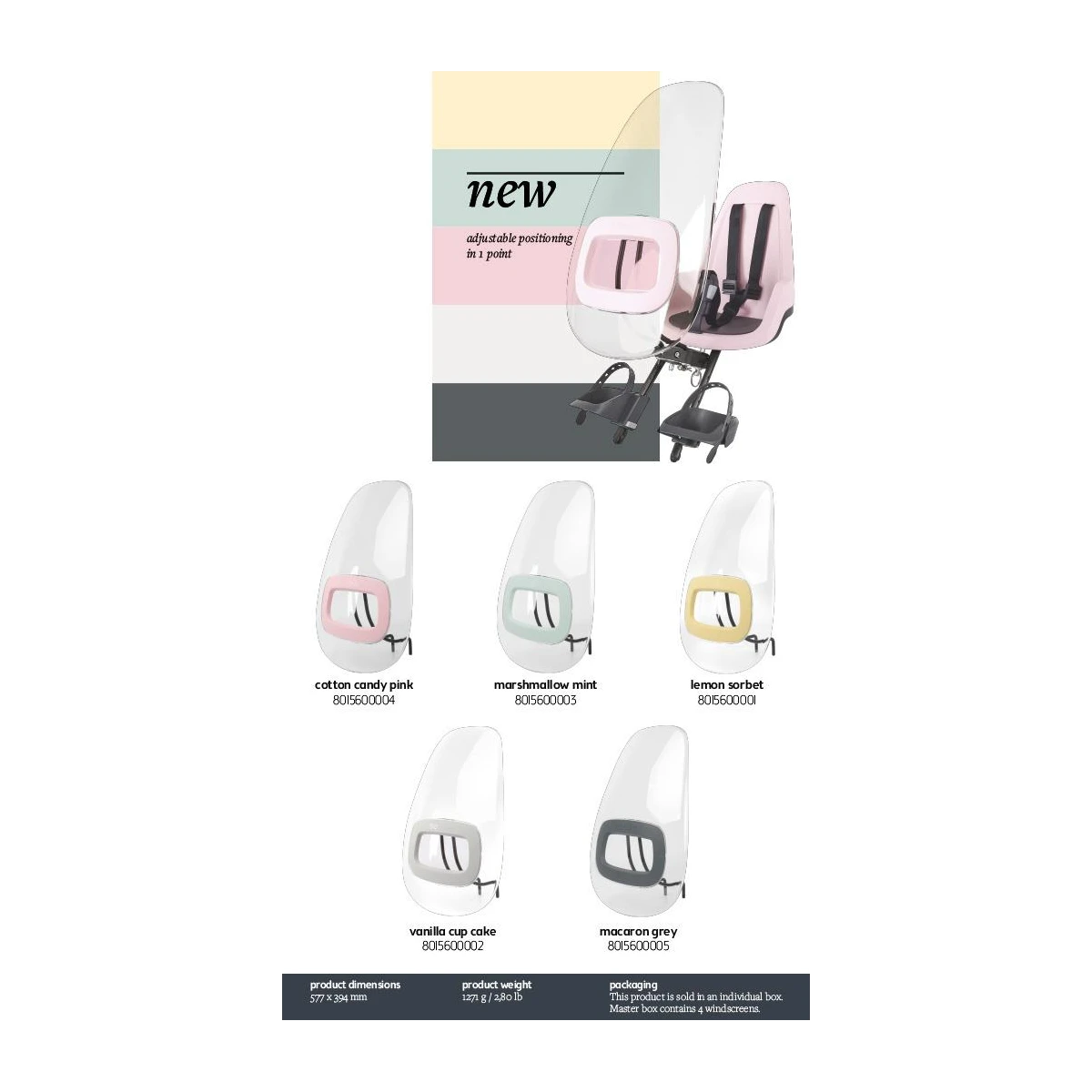 BOBIKE Osłona przeciwwiatrowa GO cotton candy pink | Pan Piksel