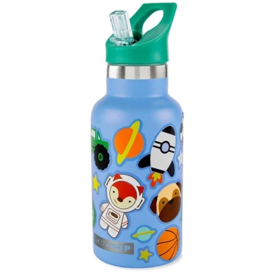 Skip Hop Butelka Termiczna z Ustnikiem i Naklejkami Blue 380ml | Pan Piksel