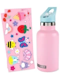 Skip Hop Butelka Termiczna z Ustnikiem i Naklejkami 380 ml Pink | Pan Piksel