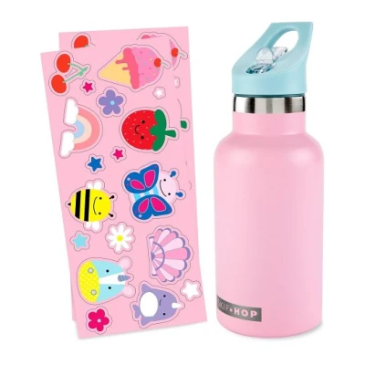 Skip Hop Butelka Termiczna z Ustnikiem i Naklejkami 380 ml Pink | Pan Piksel