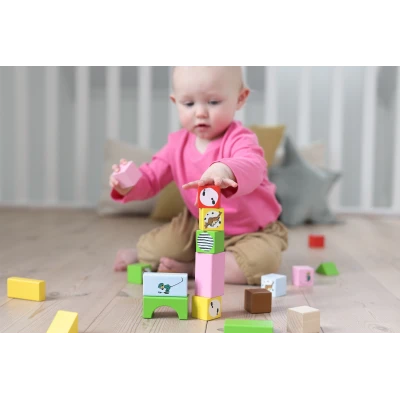 MICKI Klocki drewniane zabawka dla dzieci zestaw klocków Pippi Langstrumpf | Pan Piksel