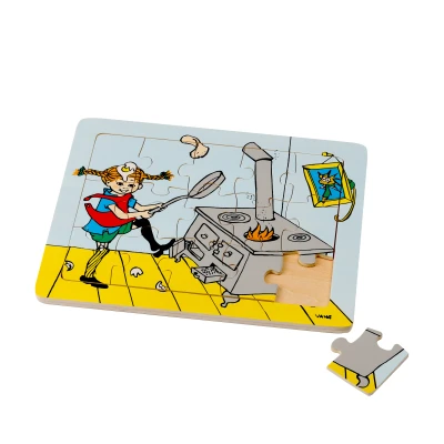MICKI Drewniane puzzle Pippi Langstrumpf 15 szt. edukacyjna zabawka dla dzieci | Pan Piksel