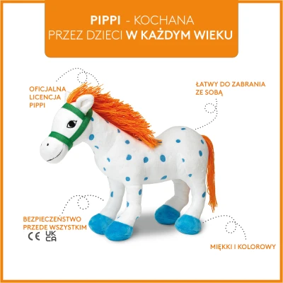 MICKI Maskotka koń Pippi Langstrumpf Alfonso 22 cm przytulanka zabawka dla dzieci | Pan Piksel