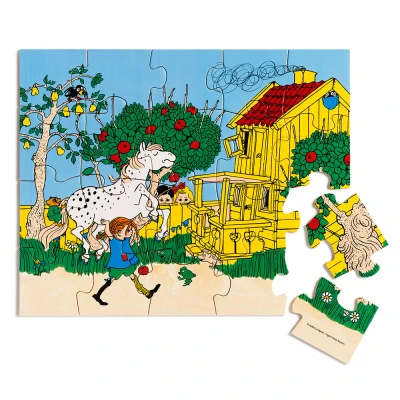 MICKI Drewniane puzzle Pippi Langstrumpf 20 szt. edukacyjna zabawka dla dzieci | Pan Piksel