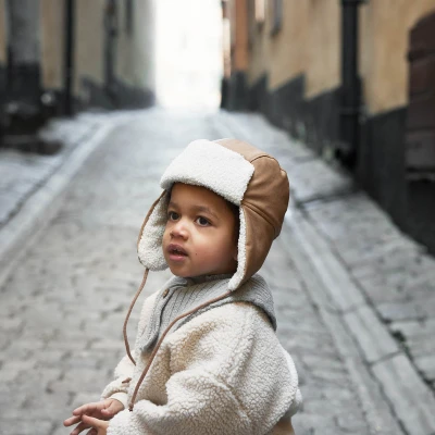 Elodie Details Czapka Zimowa Aviator Brown 6-12 m-cy | Pan Piksel