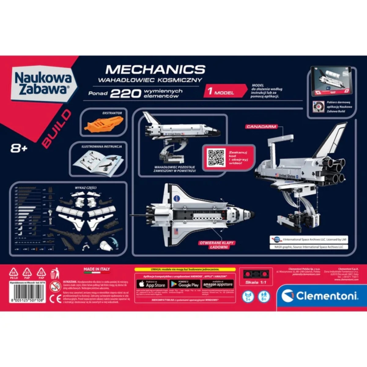 Clementoni Naukowa Zabawa Lab 50710 Laboratorium Mechaniki Wachadłowiec Kosmiczny | Pan Piksel