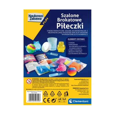 Clementoni 50702 Naukowa Zabawa Lab Szalone Brokatowe Piłeczki | Pan Piksel