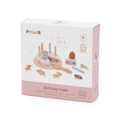 Viga 44286 PolarB Drewniany tort urodzinowy do zabawy | Pan Piksel