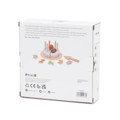 Viga 44286 PolarB Drewniany tort urodzinowy do zabawy | Pan Piksel