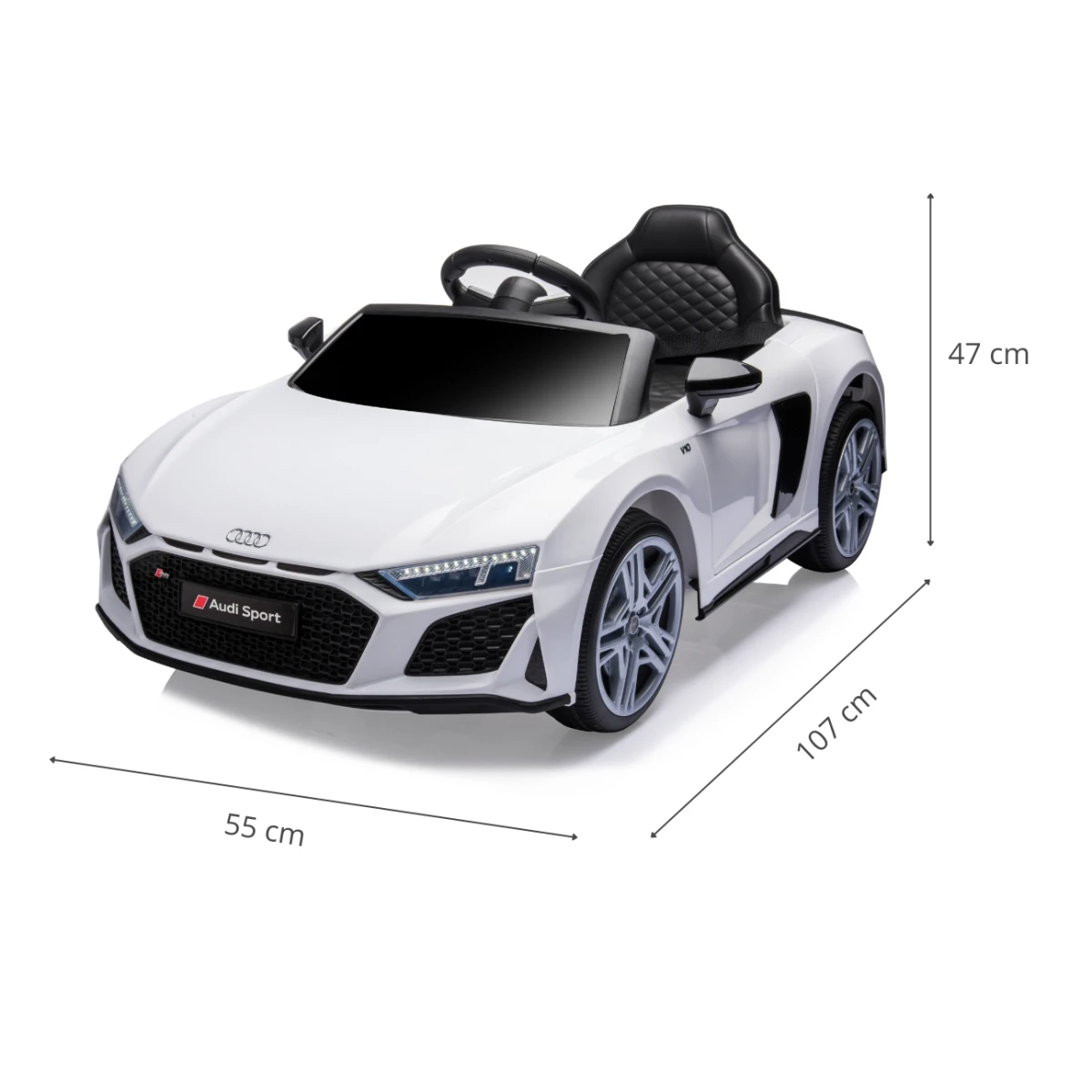 Milly Mally Pojazd na akumulator Audi R8 Spyder White | Pan Piksel