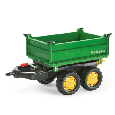 Rolly Toys 122004 Przyczepa Rolly-Mega Trailer jasno zielona żółte koła 2-osie | Pan Piksel