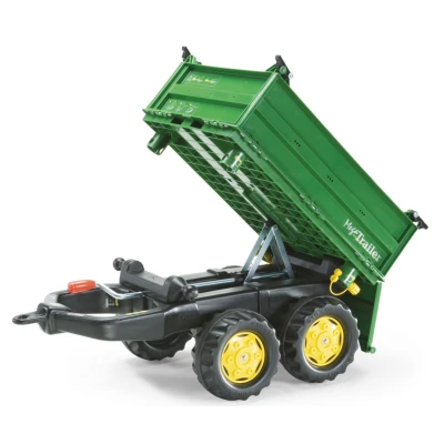Rolly Toys 122004 Przyczepa Rolly-Mega Trailer jasno zielona żółte koła 2-osie | Pan Piksel