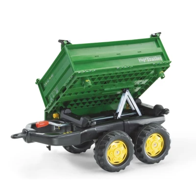 Rolly Toys 122004 Przyczepa Rolly-Mega Trailer jasno zielona żółte koła 2-osie | Pan Piksel