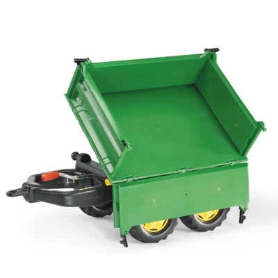 Rolly Toys 122004 Przyczepa Rolly-Mega Trailer jasno zielona żółte koła 2-osie | Pan Piksel