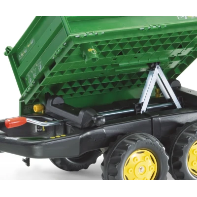 Rolly Toys 122004 Przyczepa Rolly-Mega Trailer jasno zielona żółte koła 2-osie | Pan Piksel