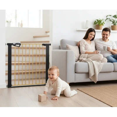 Milly Mally Bramka zabezpieczająca Barierka na schody Guardy 83 Black Natural | Pan Piksel