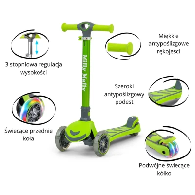 MILLY MALLY Scooter Boogie Green | Pan Piksel
