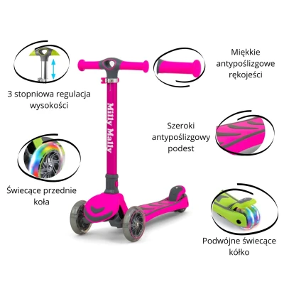 MILLY MALLY Scooter Boogie Pink | Pan Piksel