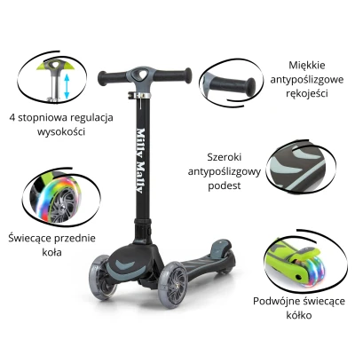 MILLY MALLY Scooter Boogie Black | Pan Piksel