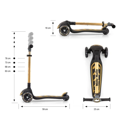 Milly Mally Scooter Boogie Golden | Pan Piksel