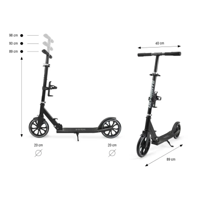 Milly Mally Scooter Ultimate Black | Pan Piksel