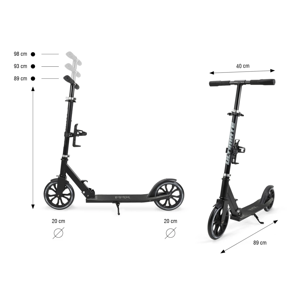 Milly Mally Scooter Ultimate Black | Pan Piksel