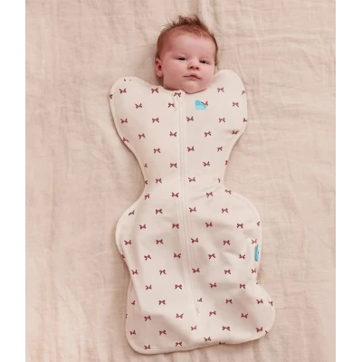 LOVE TO DREAM Otulacz Swaddle UP rozmiar XS kokardki ETAP 1 bawełna TOG 1.0 | Pan Piksel