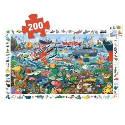 DJECO Puzzle obserwacja SEKRETY MORZA 200 elem. | Pan Piksel