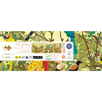 Puzzle Gallery Spokojne Ptaki 1000 el. Djeco | Pan Piksel