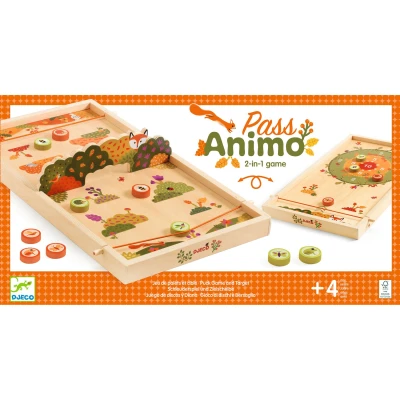 DJECO Drewniana gra zręcznościowa PASS ANIMO | Pan Piksel