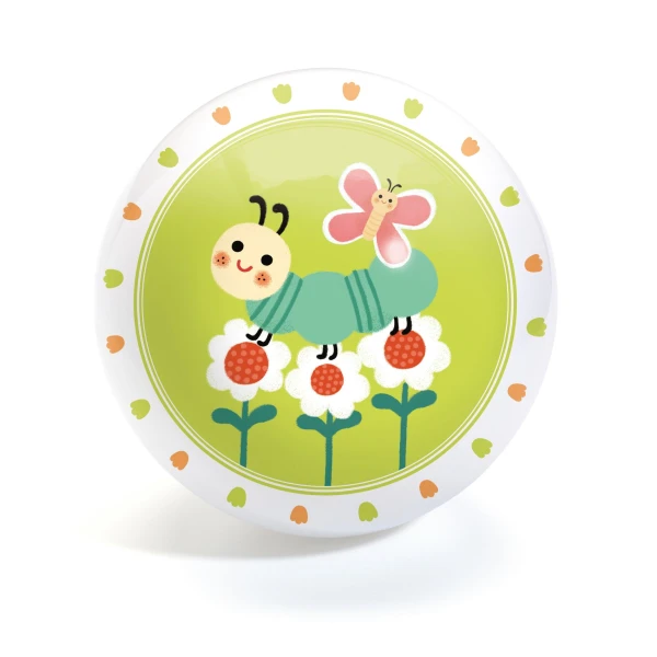 DJECO Piłka gumowa ROBACZEK śr. 12 cm | Pan Piksel