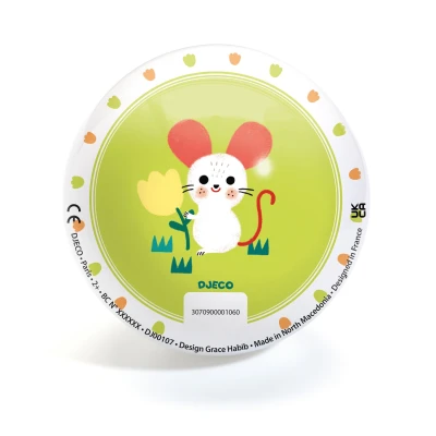 DJECO Piłka gumowa ROBACZEK śr. 12 cm | Pan Piksel