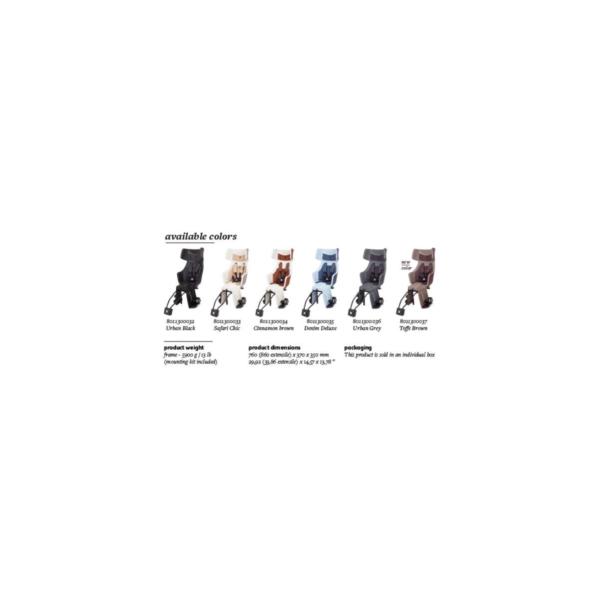 BOBIKE Fotelik row.excl.Tour PLUS 1P rama urban black | Pan Piksel