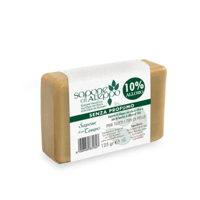SAPONE DI UN TEMPO Mydło z Aleppo Liść Laurowy 10% Bezzapachowy 125 gr - | Pan Piksel