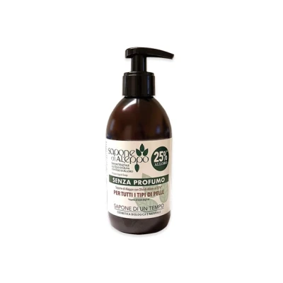 SAPONE DI UN TEMPO Mydło z Aleppo w płynie Liść Laurowy 25% 300 ml - | Pan Piksel