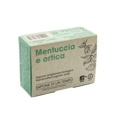 SAPONE DI UN TEMPO Organiczne mydło w kostce Mięta & Pokrzywa 100 gr - | Pan Piksel