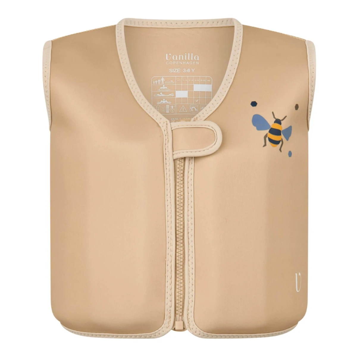 VANILLA COPENHAGEN Kamizelka do pływania Neo Honeybee Beige 3-6L | Pan Piksel