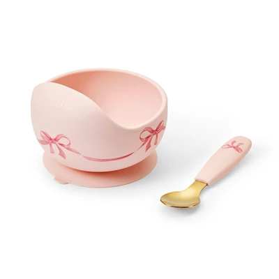 Elodie Details zestaw do karmienia miseczka i łyżeczka rosy bow | Pan Piksel