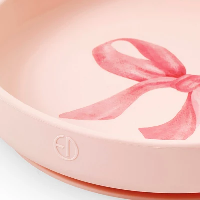 Elodie Details Zestaw silikonowy talerzyk i sztućce rose bow | Pan Piksel
