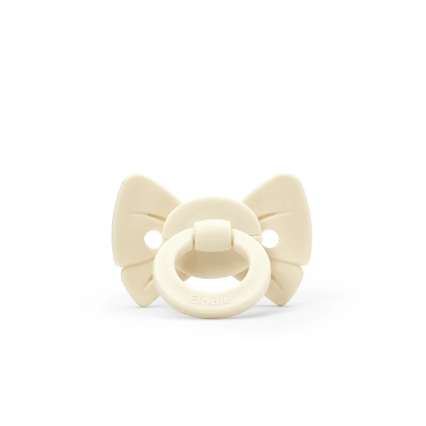 Elodie Details smoczek silikonowy Binky Bow 0-6m oat white | Pan Piksel