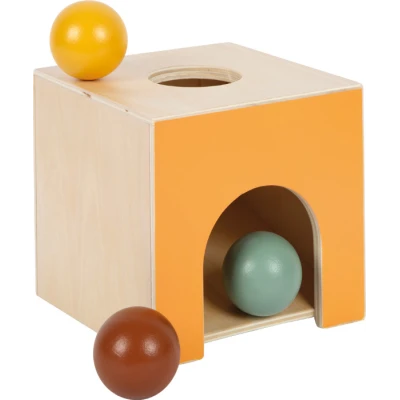 SMALL FOOT Drewniana zabawka edukacyjna Montessori pudełko z kulkami | Pan Piksel