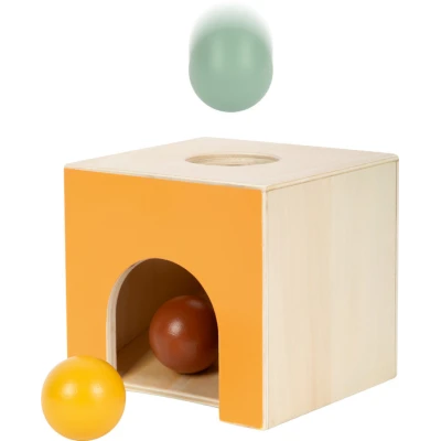 SMALL FOOT Drewniana zabawka edukacyjna Montessori pudełko z kulkami | Pan Piksel