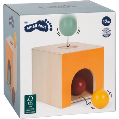 SMALL FOOT Drewniana zabawka edukacyjna Montessori pudełko z kulkami | Pan Piksel