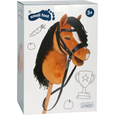 SMALL FOOT Koń na kiju Melody brązowy Hobby Horse | Pan Piksel