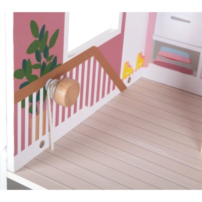 SMALL FOOT Drewniany domek dla lalek willa XL z wyposażeniem | Pan Piksel