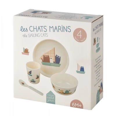 MAISON PETIT JOUR Gift Box 4 el. Żeglujące Kotki | Pan Piksel