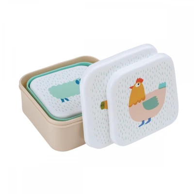 MAISON PETIT JOUR Lunch Box 3 szt/kpl Farma | Pan Piksel
