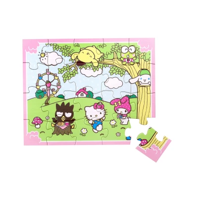 MICKI Drewniane puzzle Hello Kitty 20 szt edukacyjna zabawka dla dzieci układanka | Pan Piksel
