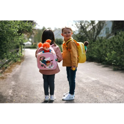 MICKI Plecak dla dzieci różowy akcesoria zabawka dla przedszkolaka wyprawka Pippi | Pan Piksel